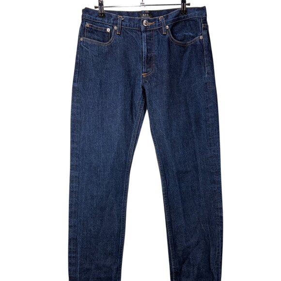 A.P.C. Petit Standard Size 30x33 Fitted Unisex Jeans in Indigo Selvedge Denim - Picture 1 of 14